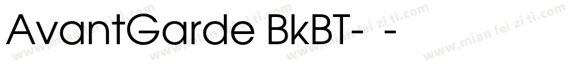 AvantGarde BkBT-常规字体转换